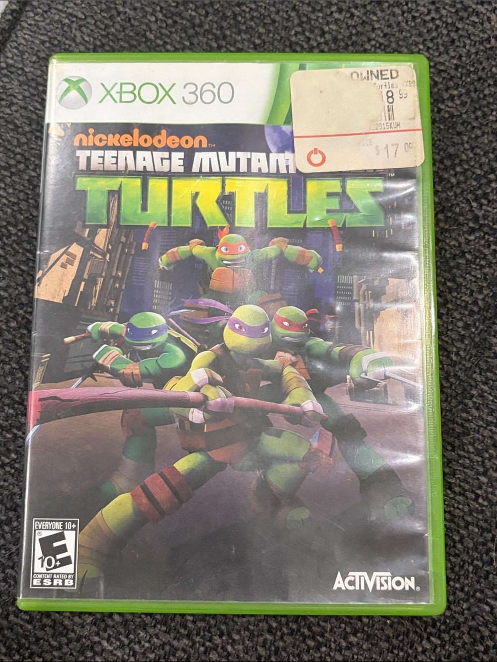 Nickelodeon Teenage Mutant Ninja Turtles Microsoft Xbox 360 No Manual
